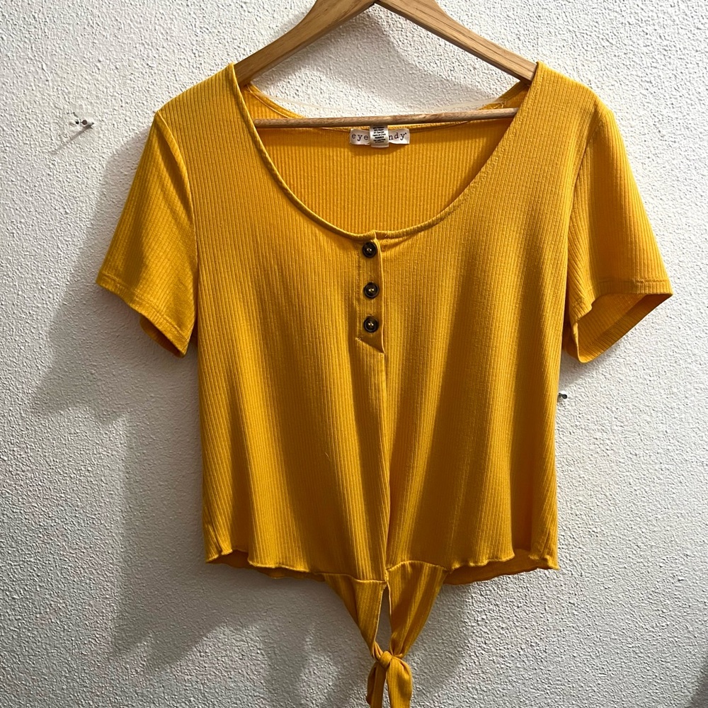 Button Crop Top